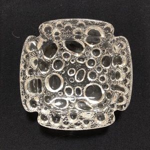Blenko bubble glass ashtray